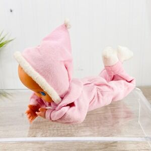 Vintage Pink Kewpie Pixie Elf Doll: Kitschy Elf Holiday Decor